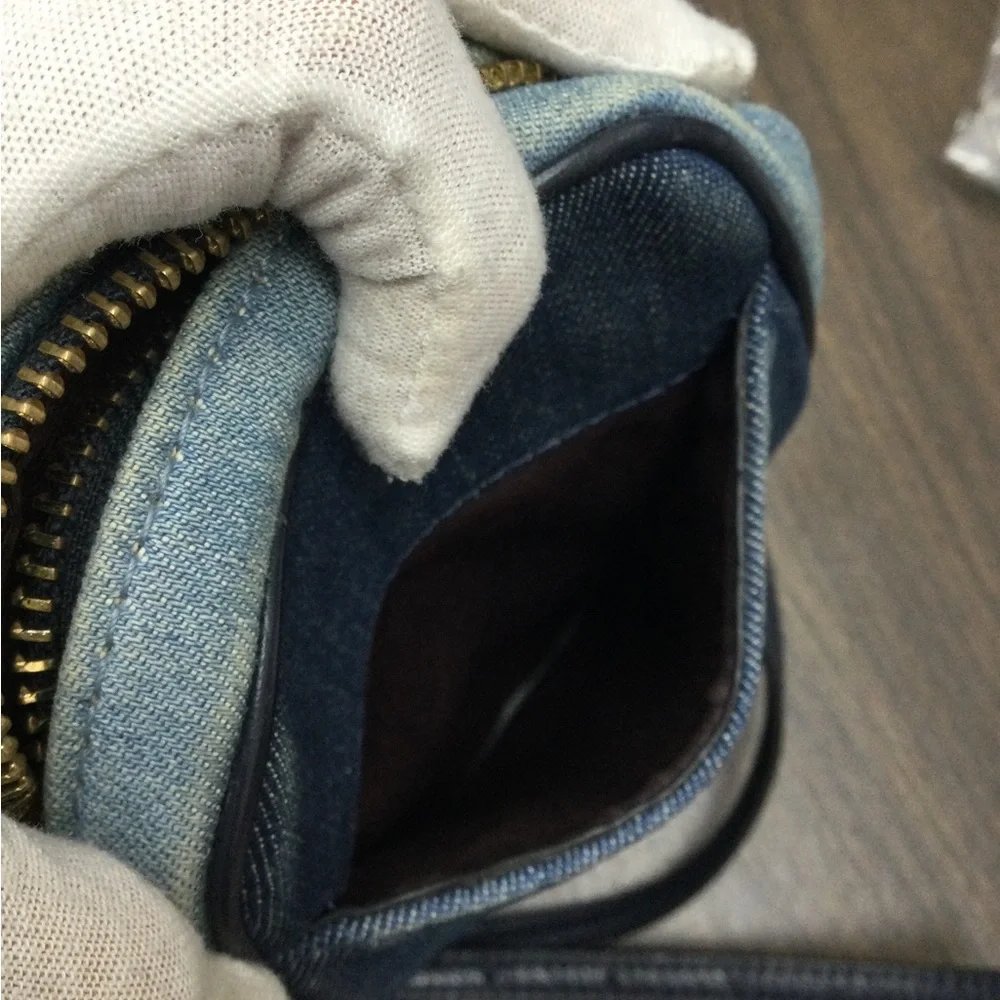 GUC Coach Denim Crossbody Bag in Blue